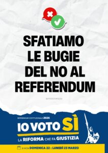 Bugie del NO: facciamo chiarezza sul referendum giustizia